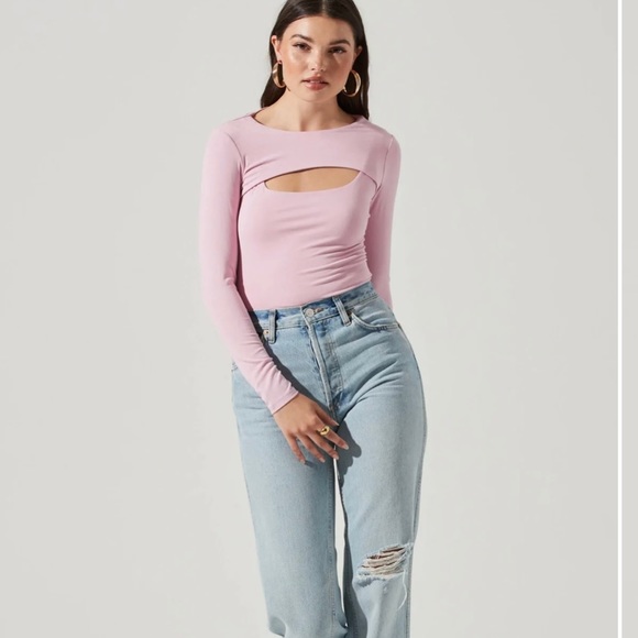 Astr Tops - COPY - NWT! ASTR the Label Pink Body Suit - Size XL